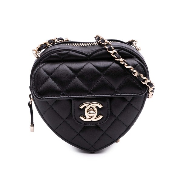 Pre-Loved Chanel Mini Lambskin CC in Love Heart Crossbody - Picture 1 of 10